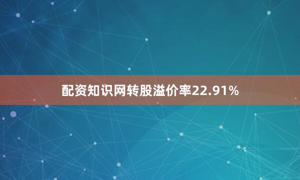 配资知识网转股溢价率22.91%