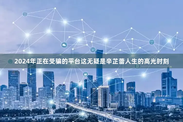 2024年正在受骗的平台这无疑是辛芷蕾人生的高光时刻